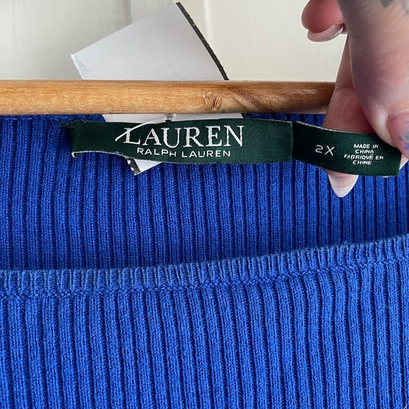 Lauren by Ralph Lauren Royal Blue Women's Sweater 2X excellent used condition - Picture 2 of 6